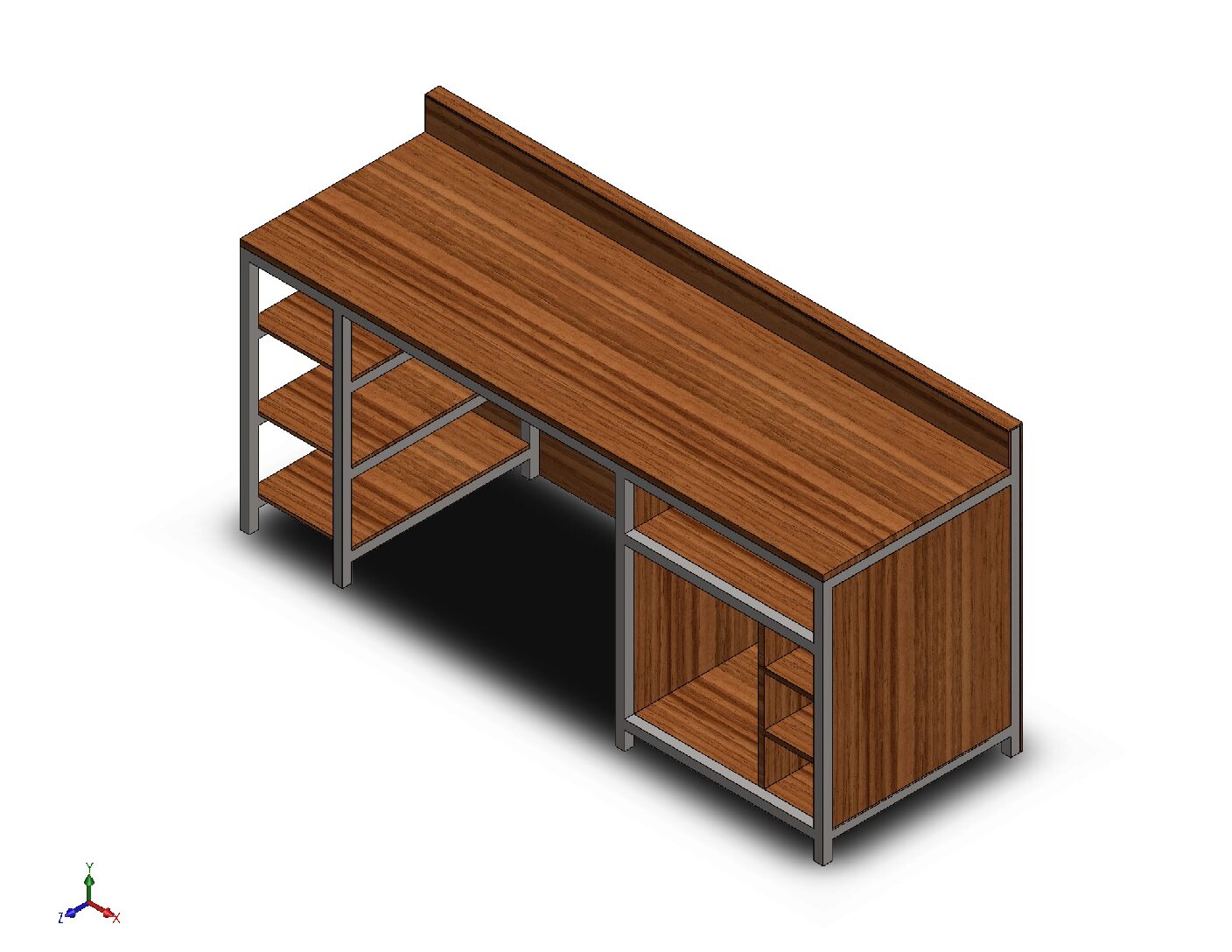 Multi-Storage Work Table – Fabrication Ready CAD Design