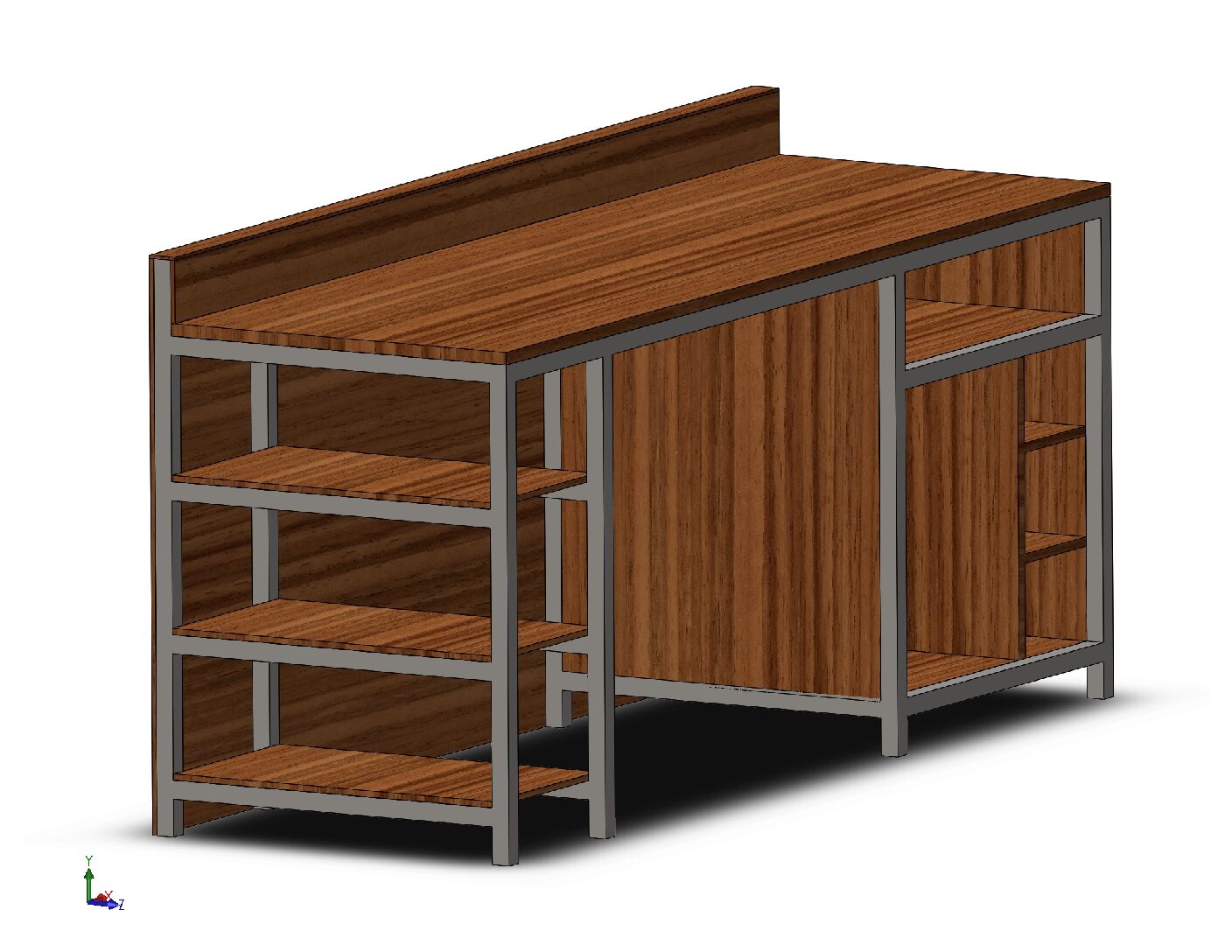 Multi-Storage Work Table – Fabrication Ready CAD Design