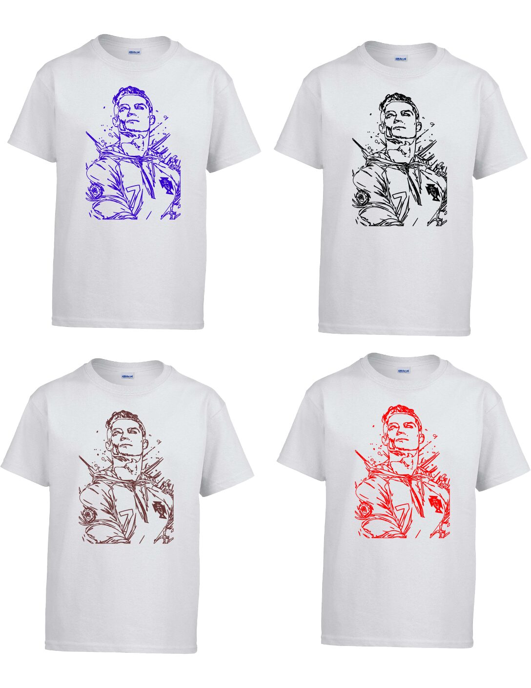 Cristiano Ronaldo Shirt Design Pack – Ready-to-Print CDR, DXF & PDF Files
