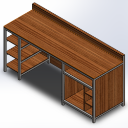 Multi-Storage Work Table – Fabrication Ready CAD Design