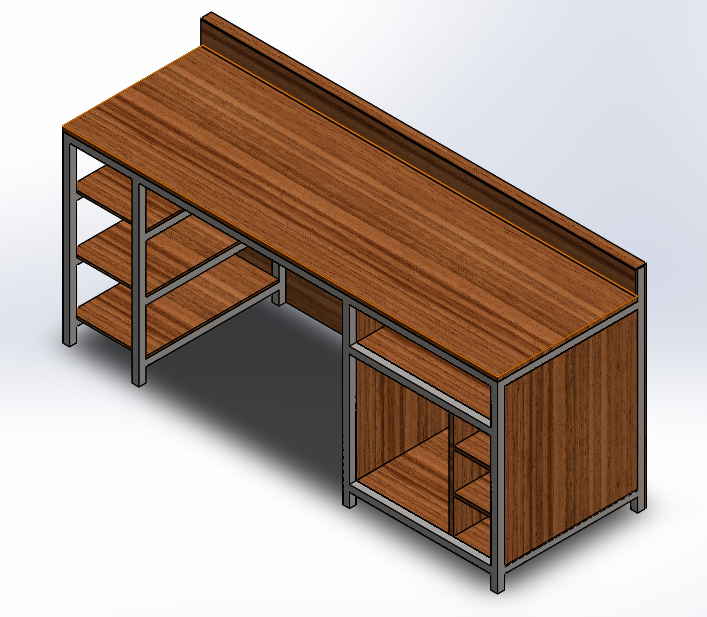 Multi-Storage Work Table – Fabrication Ready CAD Design