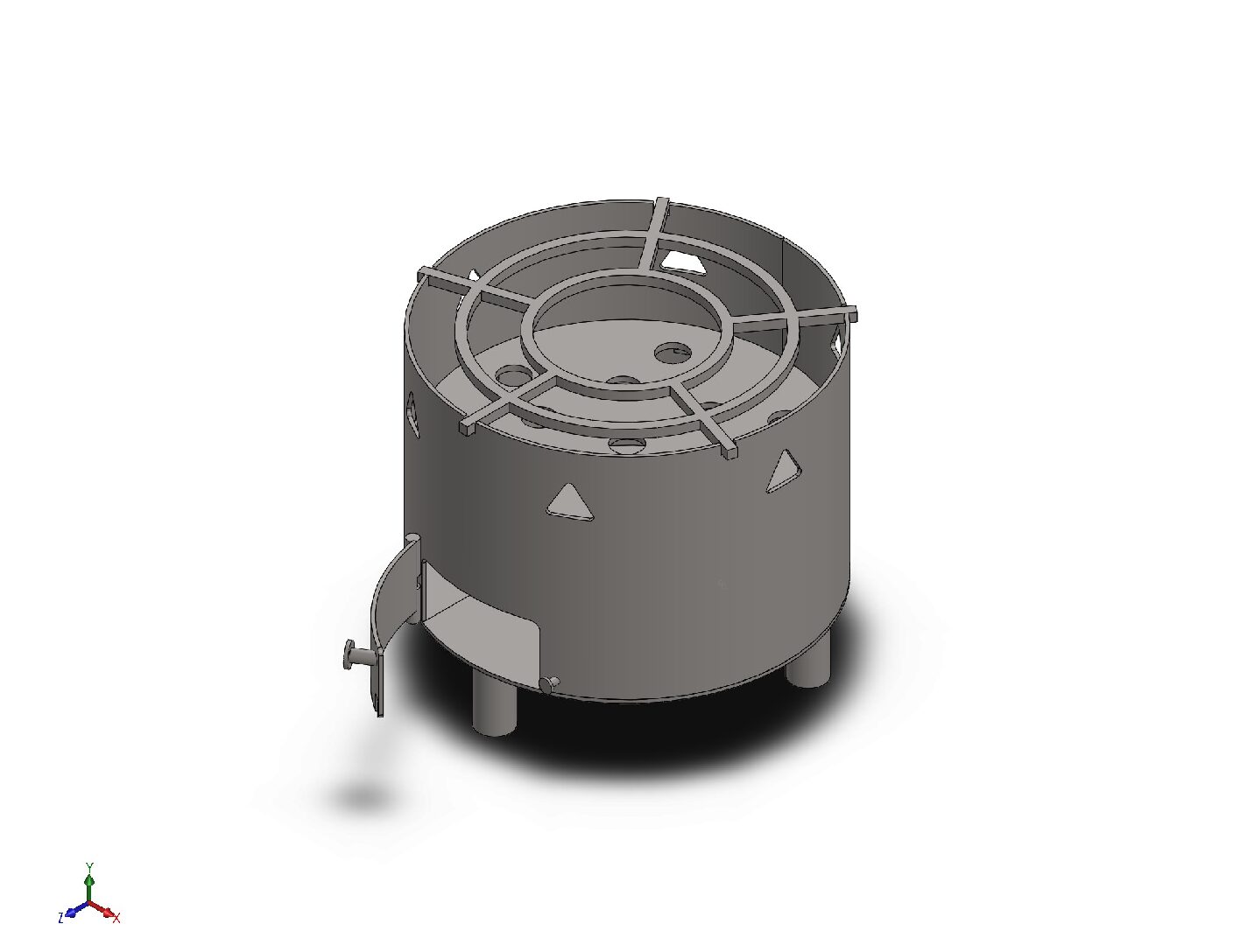 Heavy-Duty Coal Stove – Digital Cut Files (DXF & PDF) | 3mm & 5mm Mild Steel