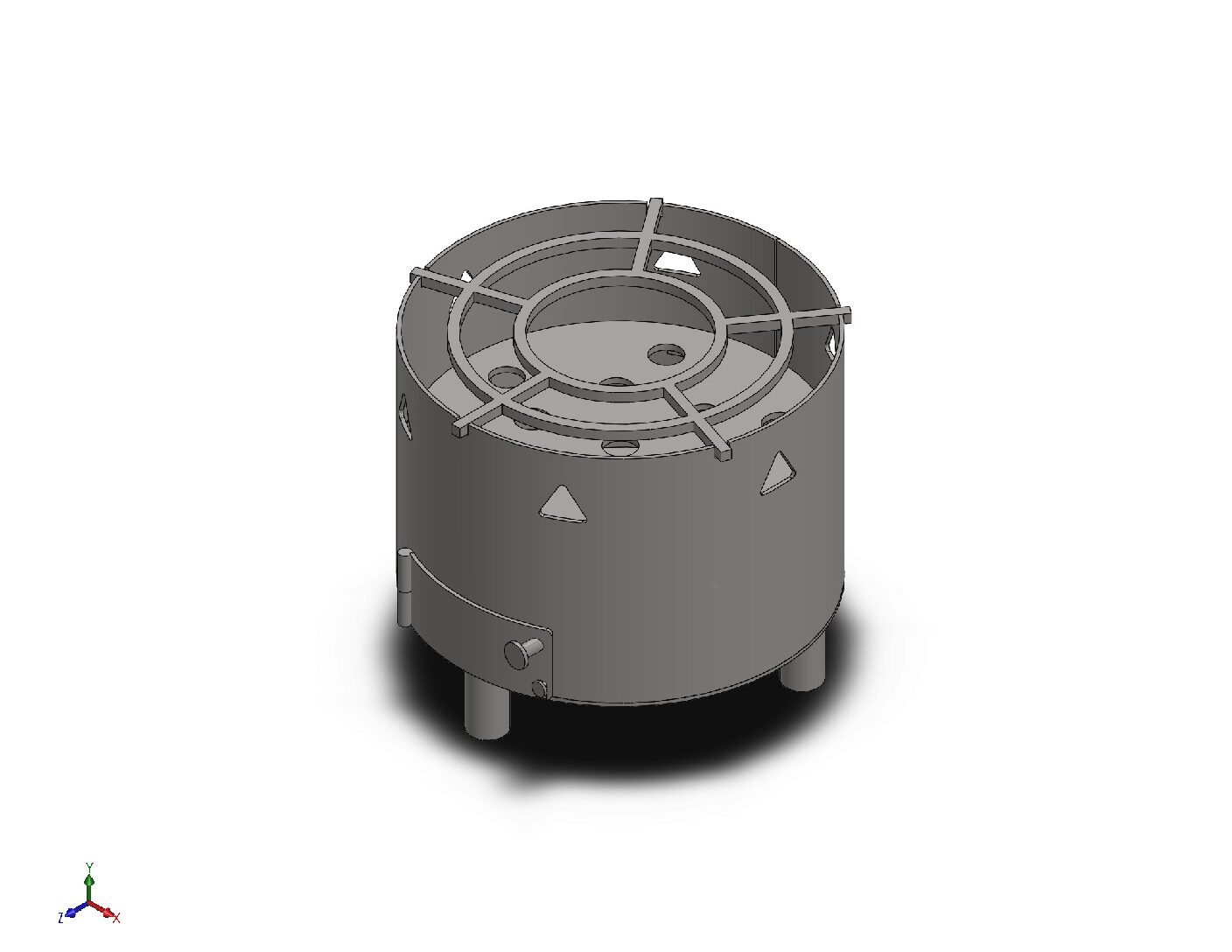 Heavy-Duty Coal Stove – Digital Cut Files (DXF & PDF) | 3mm & 5mm Mild Steel