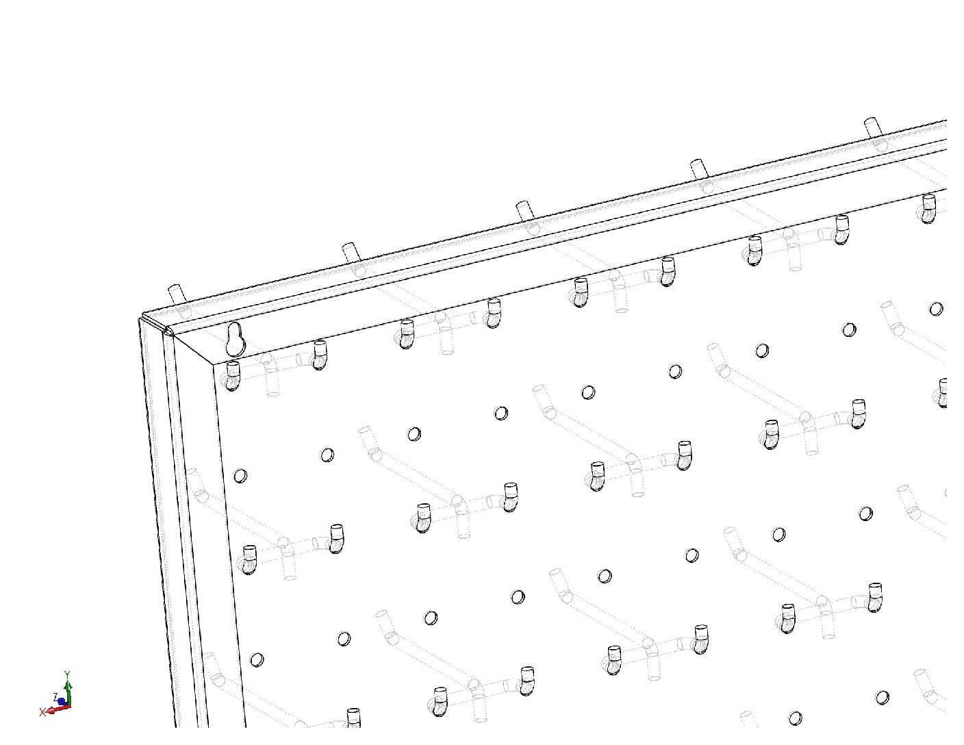 Heavy-Duty Wall Hook Display Panel – Digital Fabrication Drawing