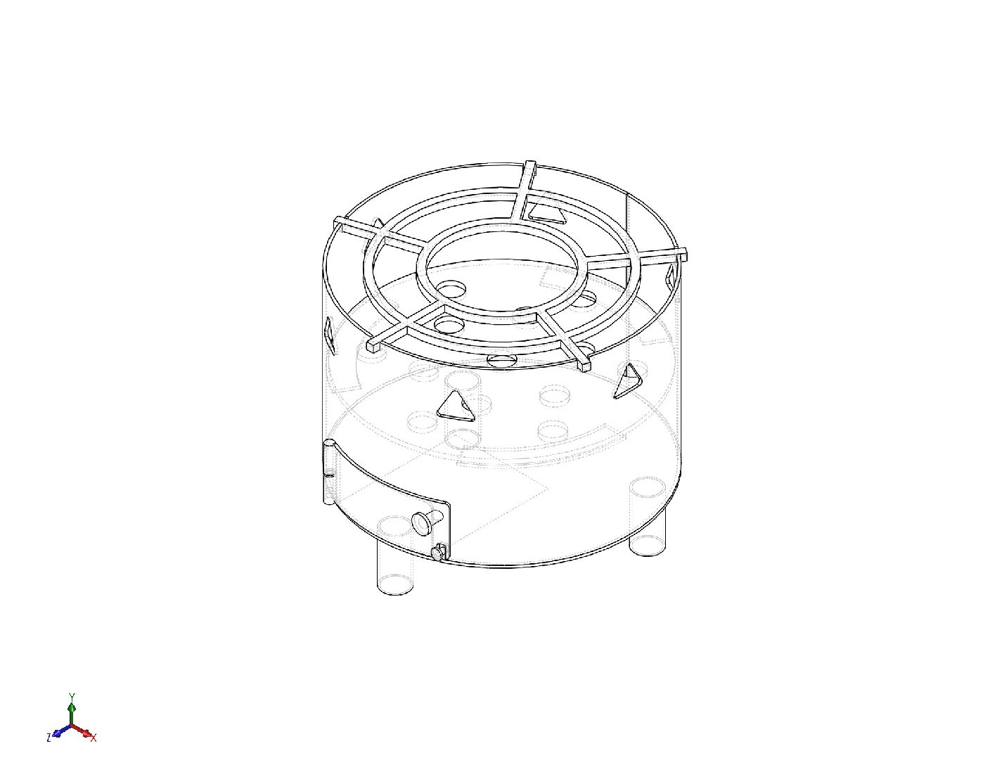 Heavy-Duty Coal Stove – Digital Cut Files (DXF & PDF) | 3mm & 5mm Mild Steel