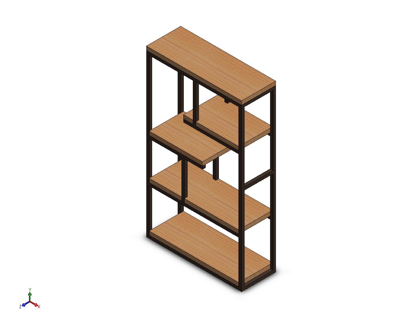 Modern Stepped Display Rack – Fabrication Ready Design Package