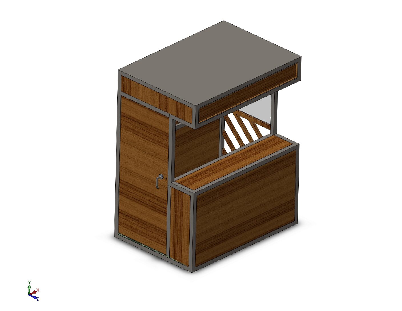 Modern Steel Kiosk Booth – Fabrication Files (DXF, STL & PDF)