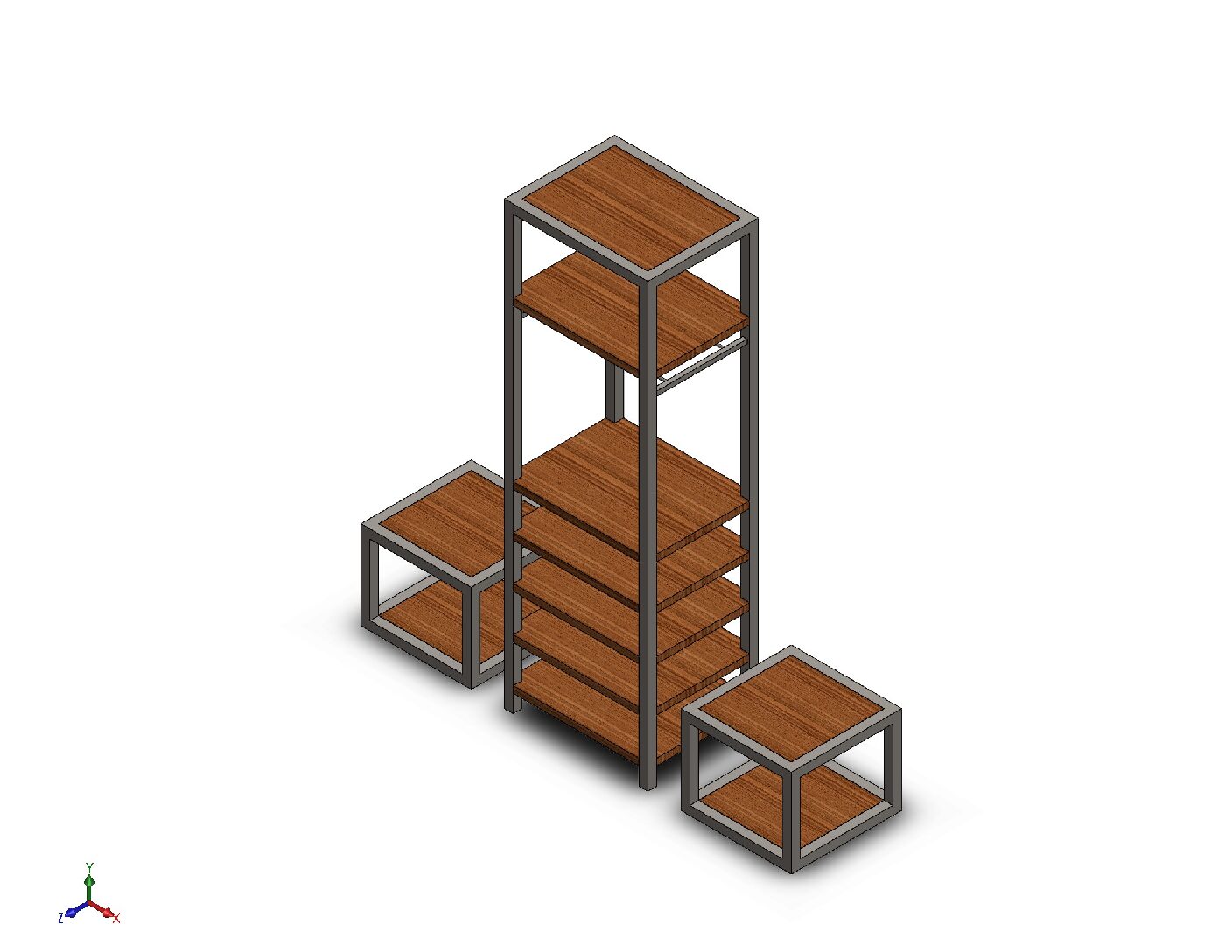 Modular Steel Clothes & Shoe Shelf – Fabrication Files (DXF, STL & PDF)