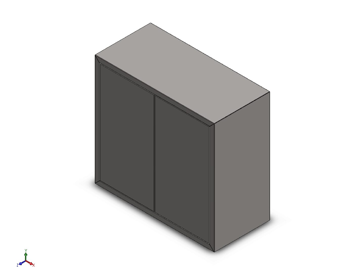 Steel Storage Cabinet with Double Doors & Twin Shelves – Fabrication Files (DXF, Bending, STL & PDF)