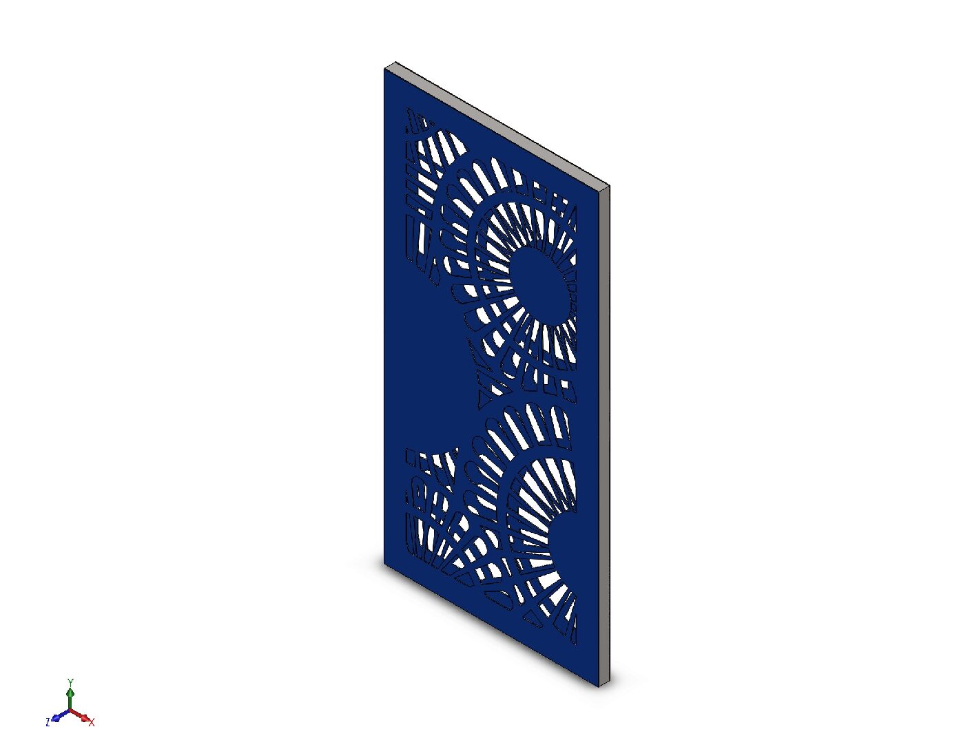 Decorative CNC Door Panel – Modern Geometric Floral Design