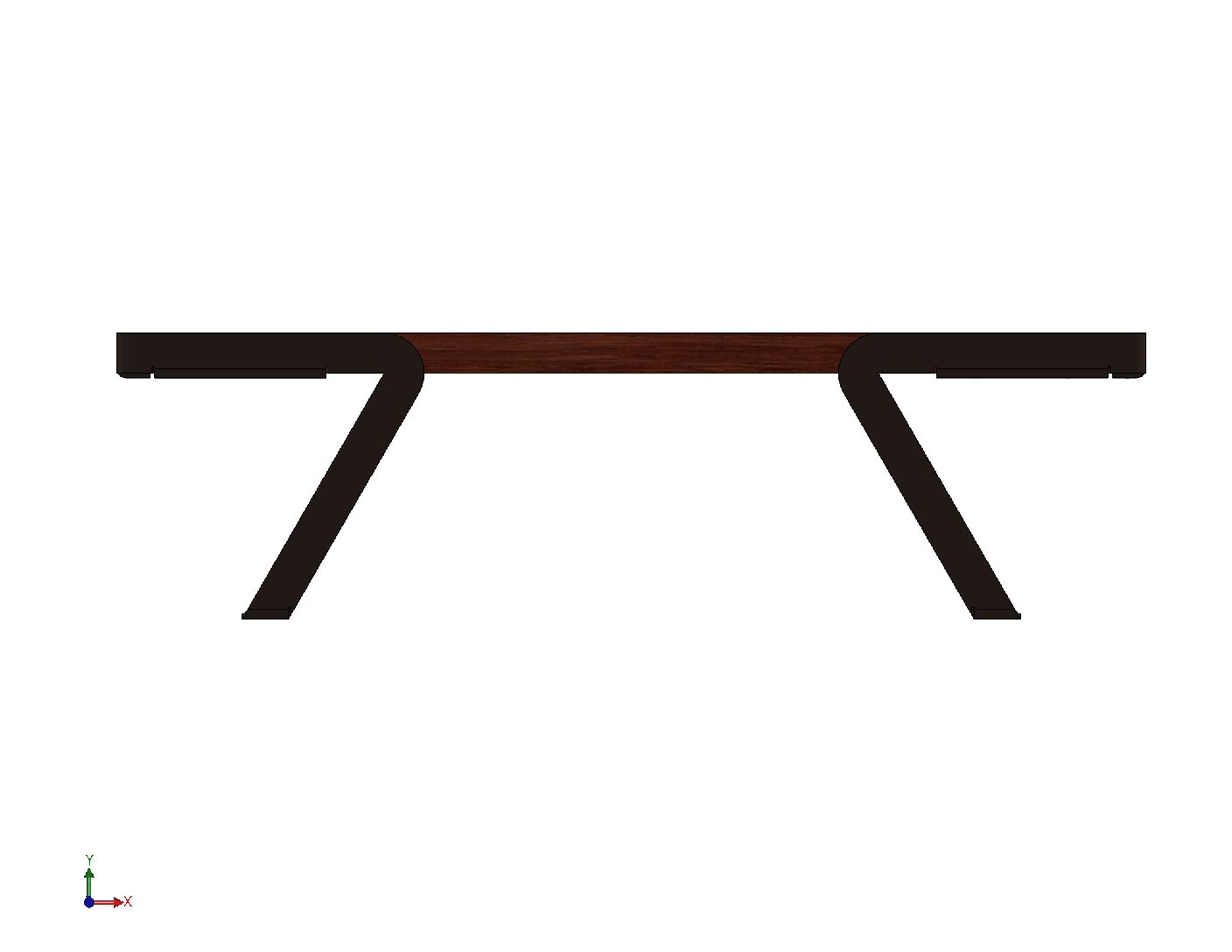 Modern Steel Bench – DXF, STL & PDF Fabrication Files