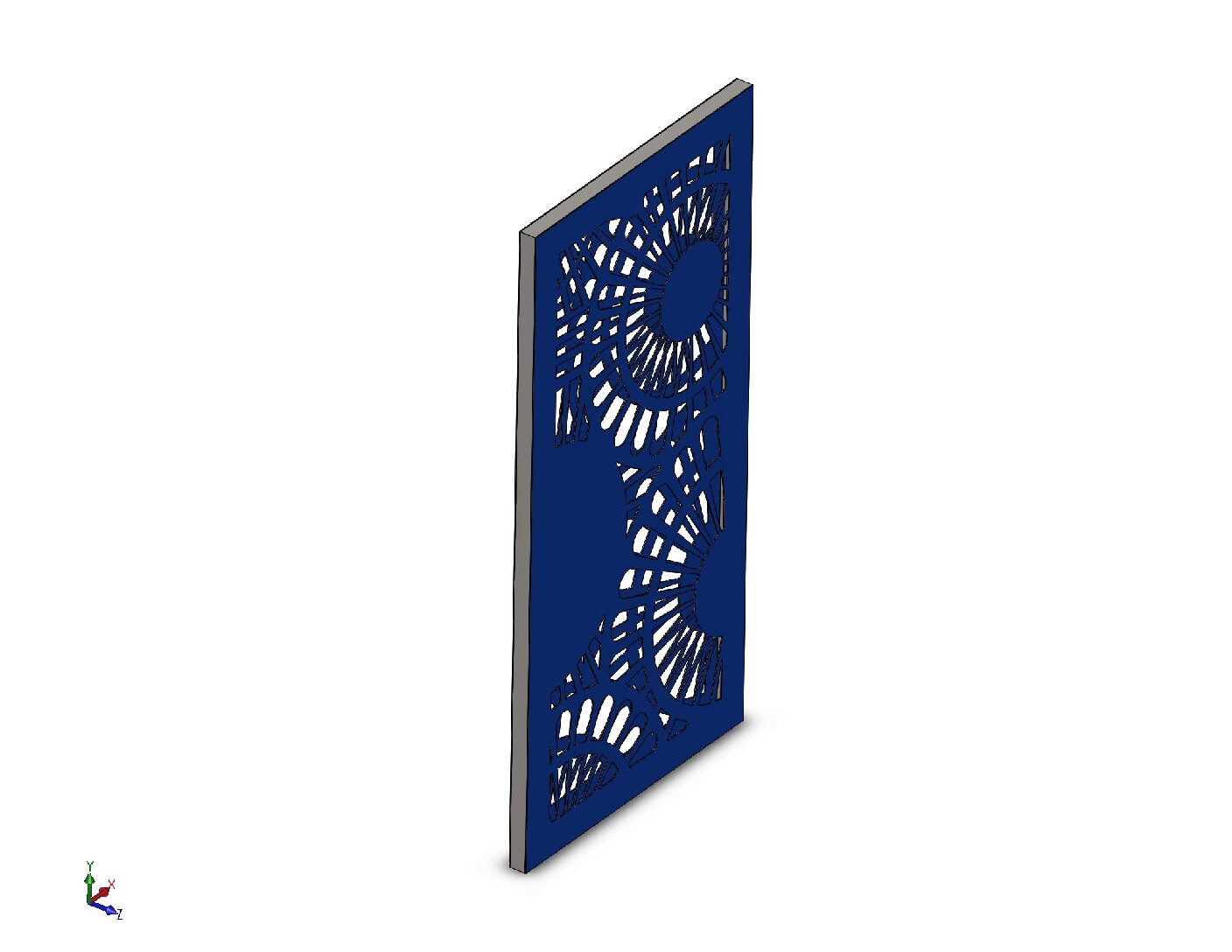 Decorative CNC Door Panel – Modern Geometric Floral Design