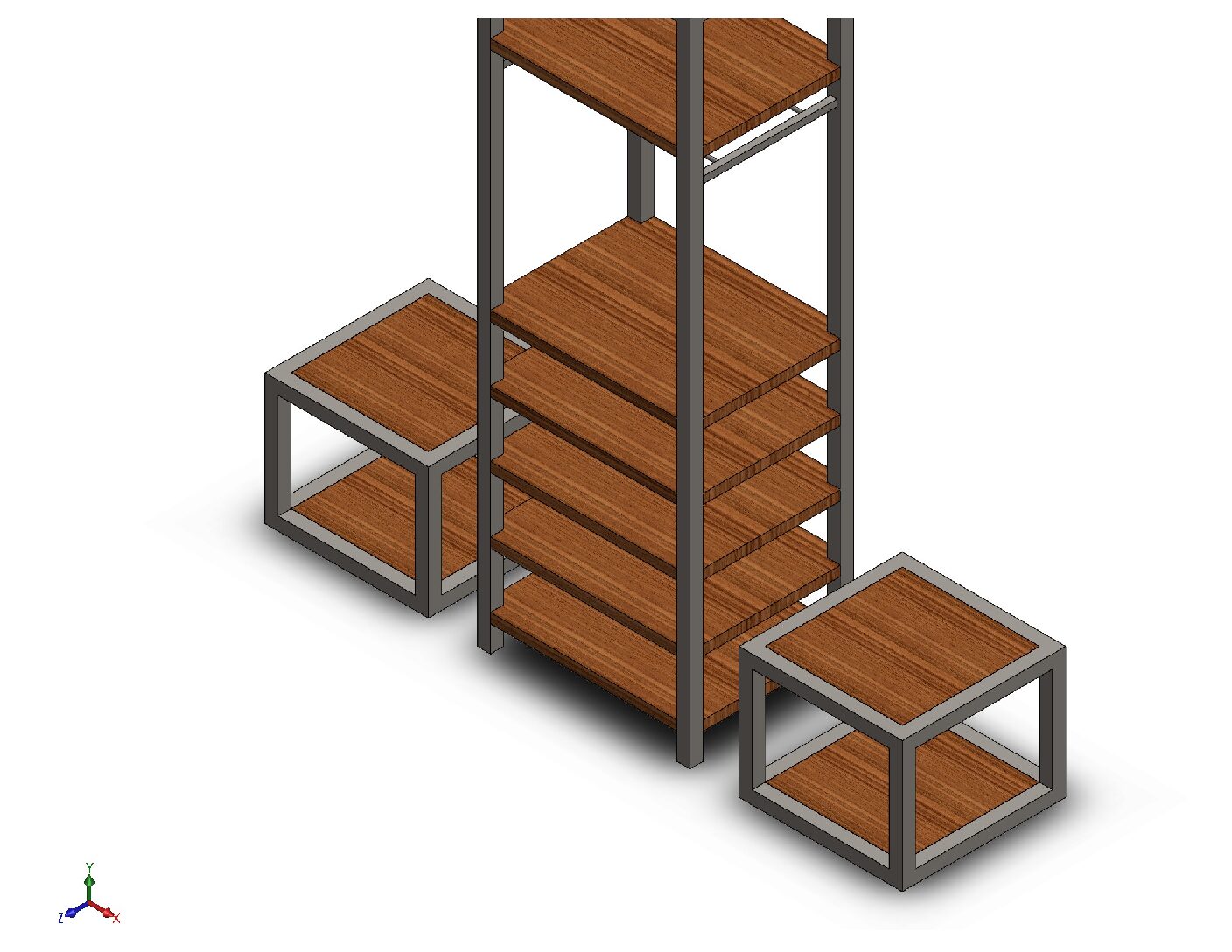 Modular Steel Clothes & Shoe Shelf – Fabrication Files (DXF, STL & PDF)