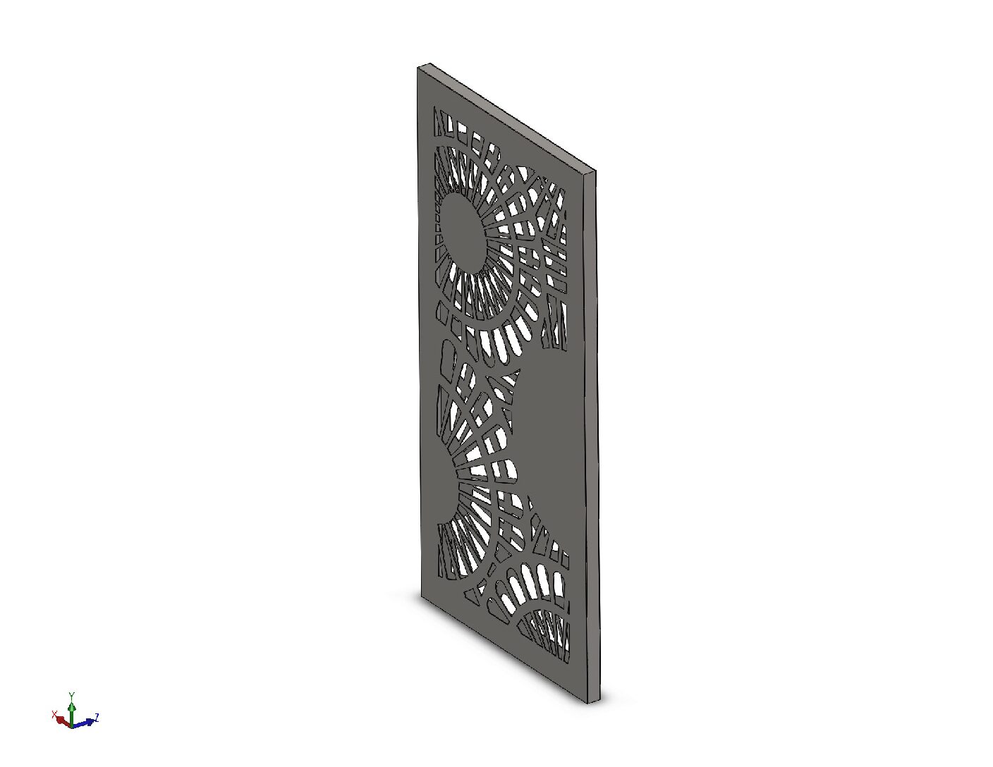 Decorative CNC Door Panel – Modern Geometric Floral Design