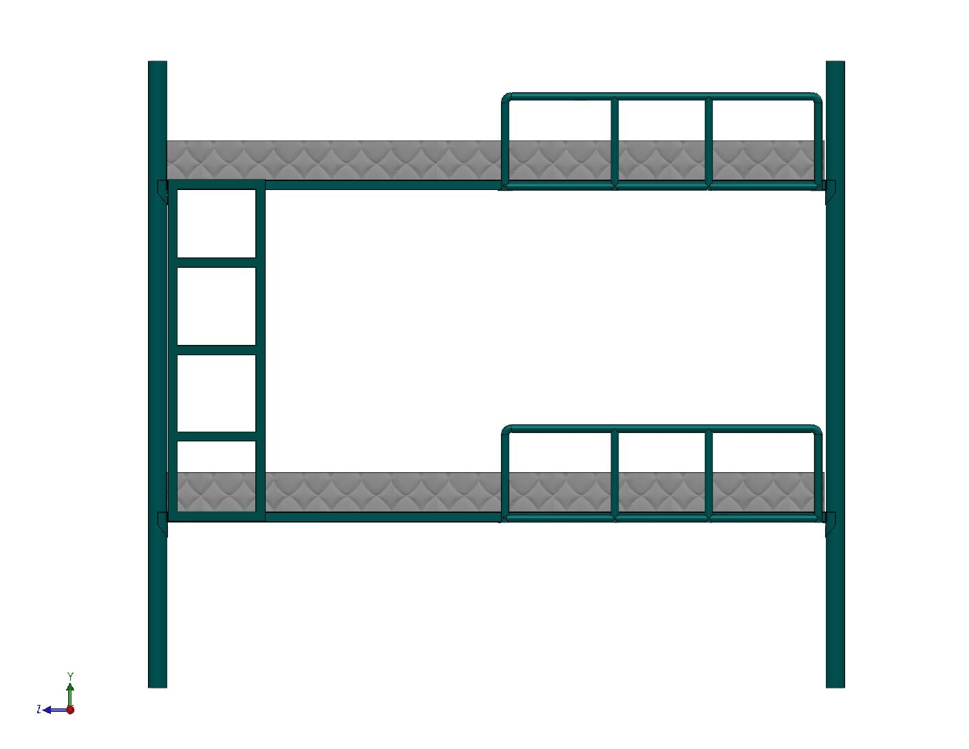 Portable Heavy-Duty Steel Bunk Bed – Fabrication Ready Design Package