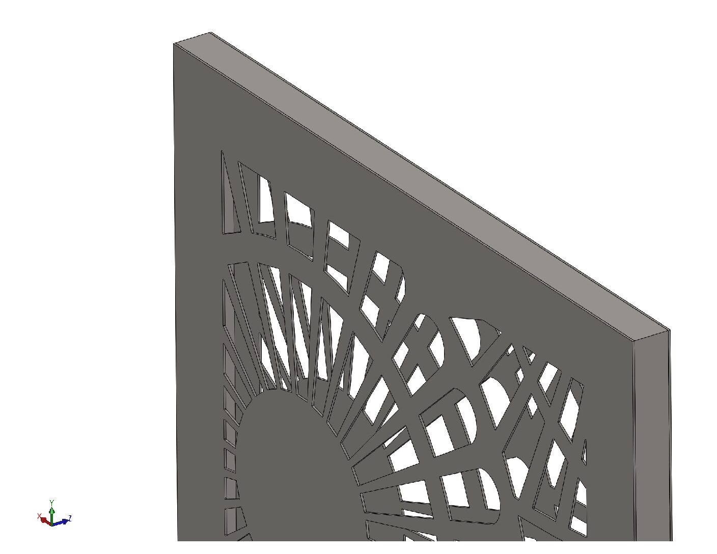 Decorative CNC Door Panel – Modern Geometric Floral Design