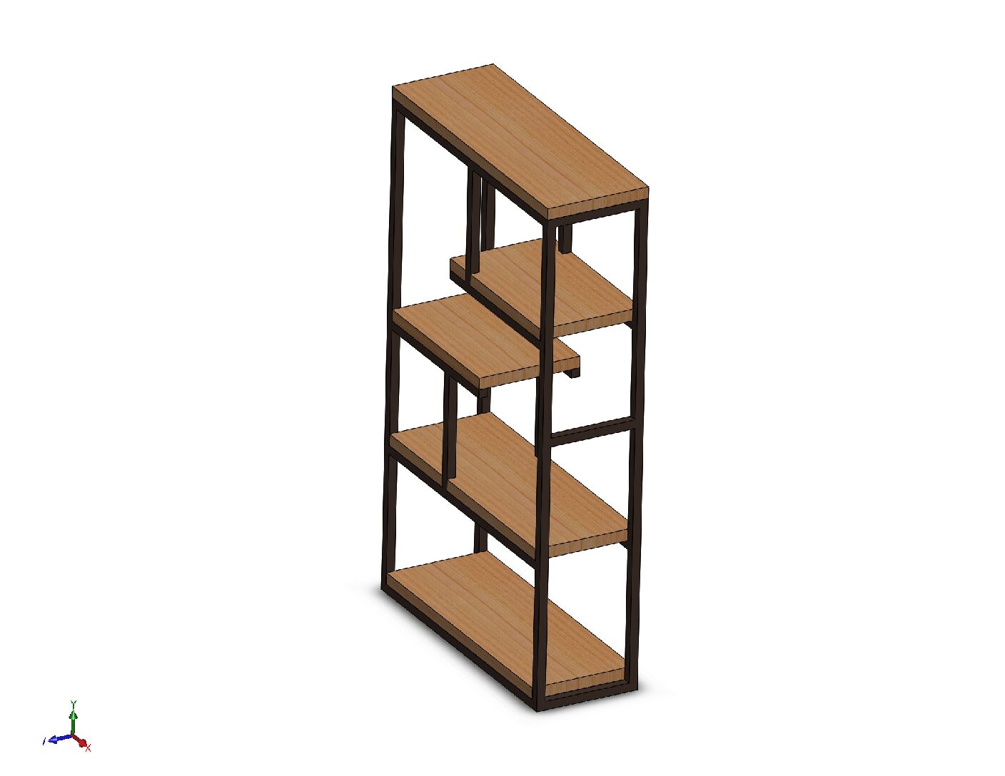 Modern Stepped Display Rack – Fabrication Ready Design Package