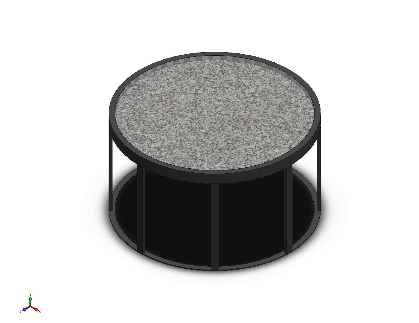 Luxury Round Glass-Top Conversation Table with Integrated Seating