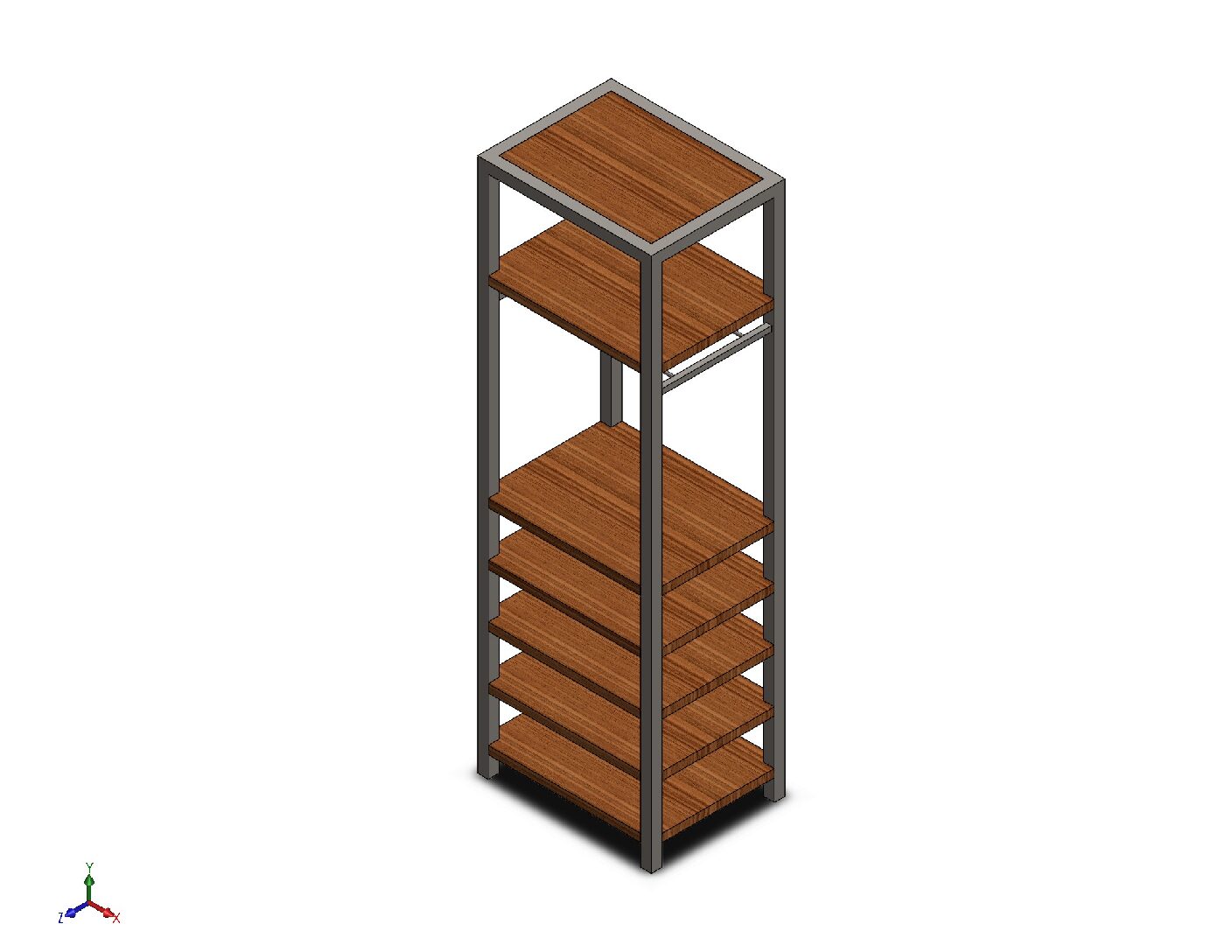 Modular Steel Clothes & Shoe Shelf – Fabrication Files (DXF, STL & PDF)