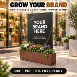 Customizable Advertising Flower Stand & Planter Display