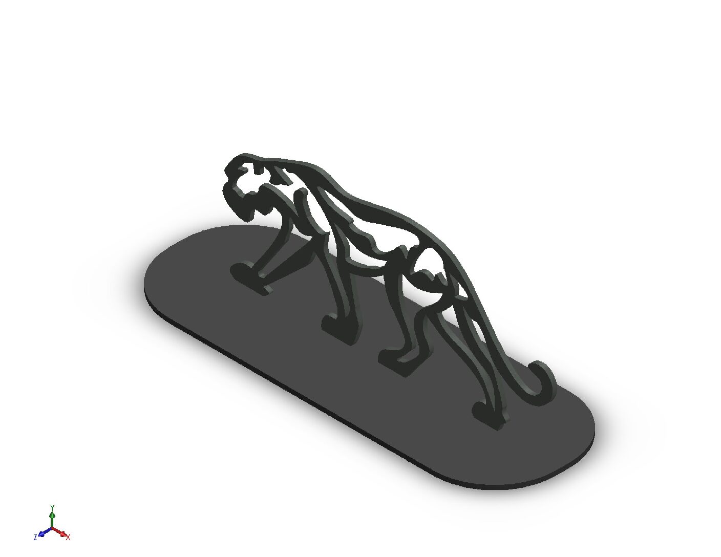 Leopard Steel Sculpture – Digital Fabrication Files