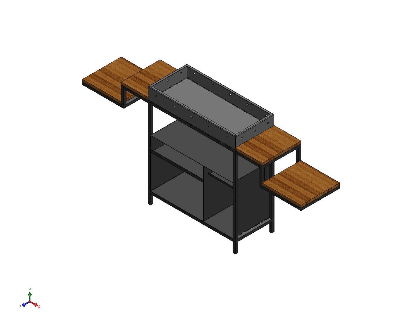 Heavy-Duty Steel Cooking Station