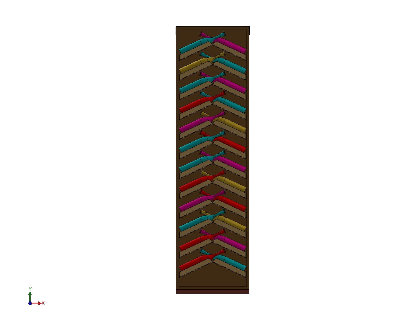 Vertical Bottle Holder CAD Files | Customizable Wine Rack DXF STL PDF Download