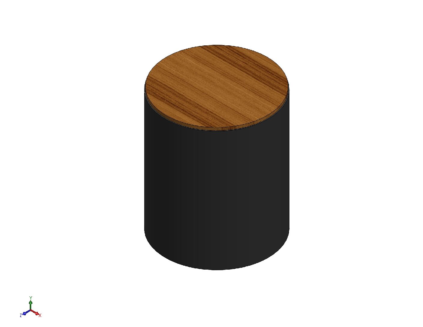Modern Cylindrical Steel Stool DXF, STL & PDF Fabrication Files | CNC Laser Cut Furniture Plans