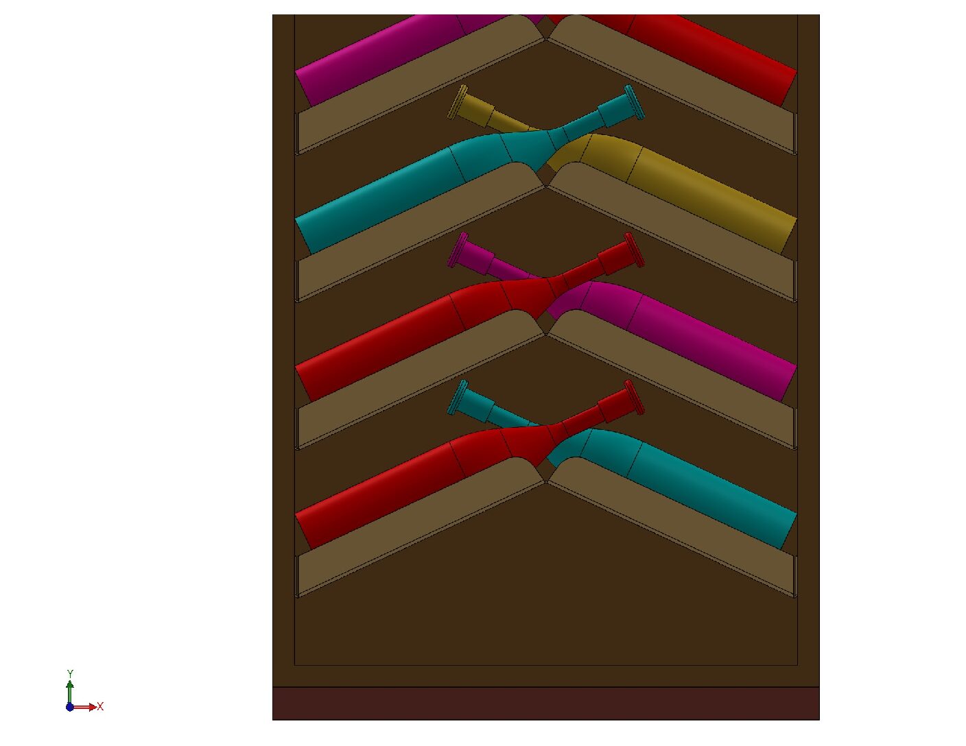 Vertical Bottle Holder CAD Files | Customizable Wine Rack DXF STL PDF Download