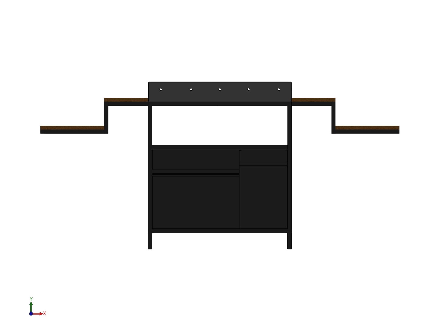 Heavy-Duty Steel Cooking Station