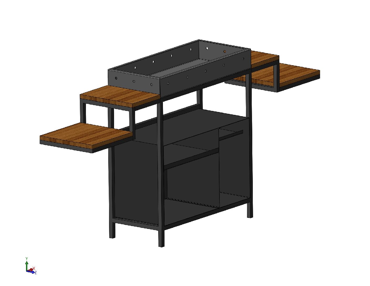 Heavy-Duty Steel Cooking Station