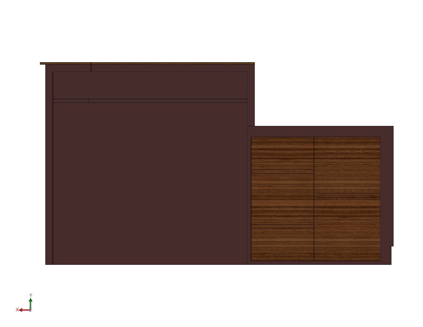 Modern Reception Counter DXF | L-Shaped Reception Desk Plans | CNC Furniture Files | PDF Drawings | STL Model | Office Reception Table