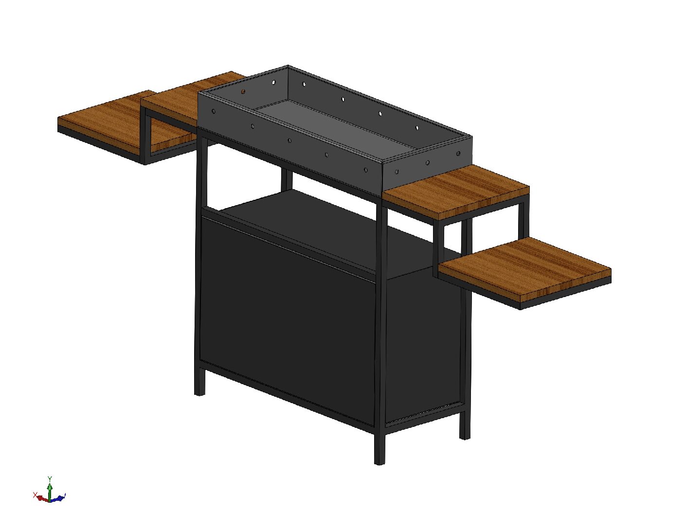 Heavy-Duty Steel Cooking Station