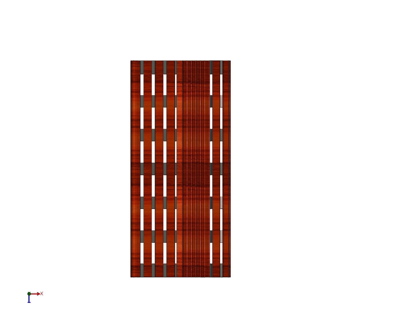 Modern Slatted Steel Bench – CAD Design Files Ready