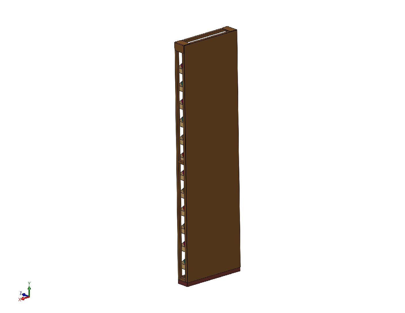 Vertical Bottle Holder CAD Files | Customizable Wine Rack DXF STL PDF Download