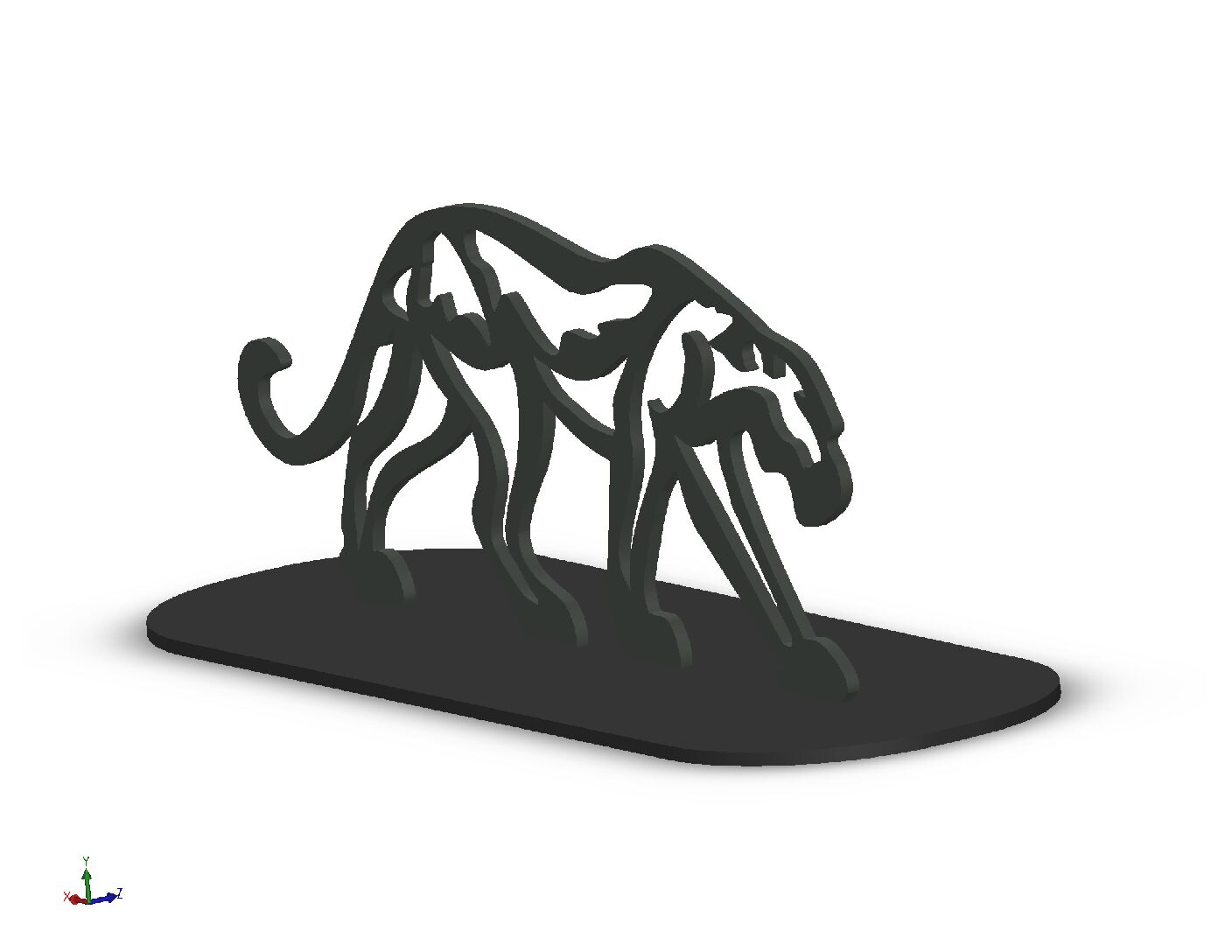 Leopard Steel Sculpture – Digital Fabrication Files