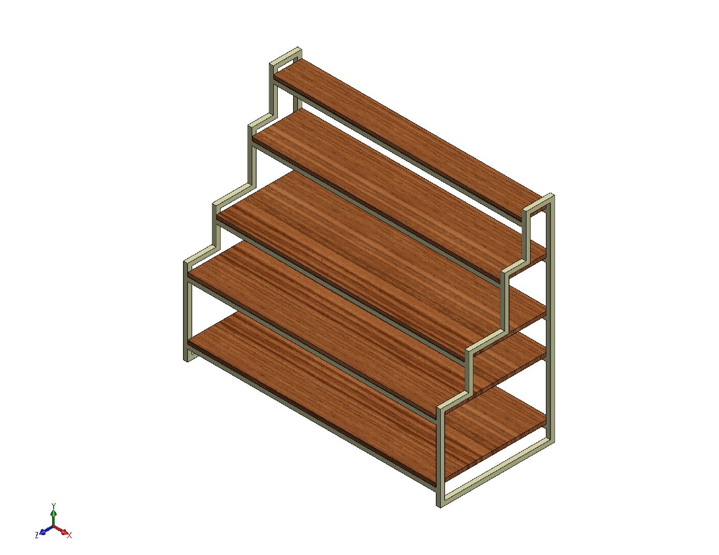 Modern Display Rack DXF, PDF & STL Files | CNC Furniture Plans | Retail Shelf Design