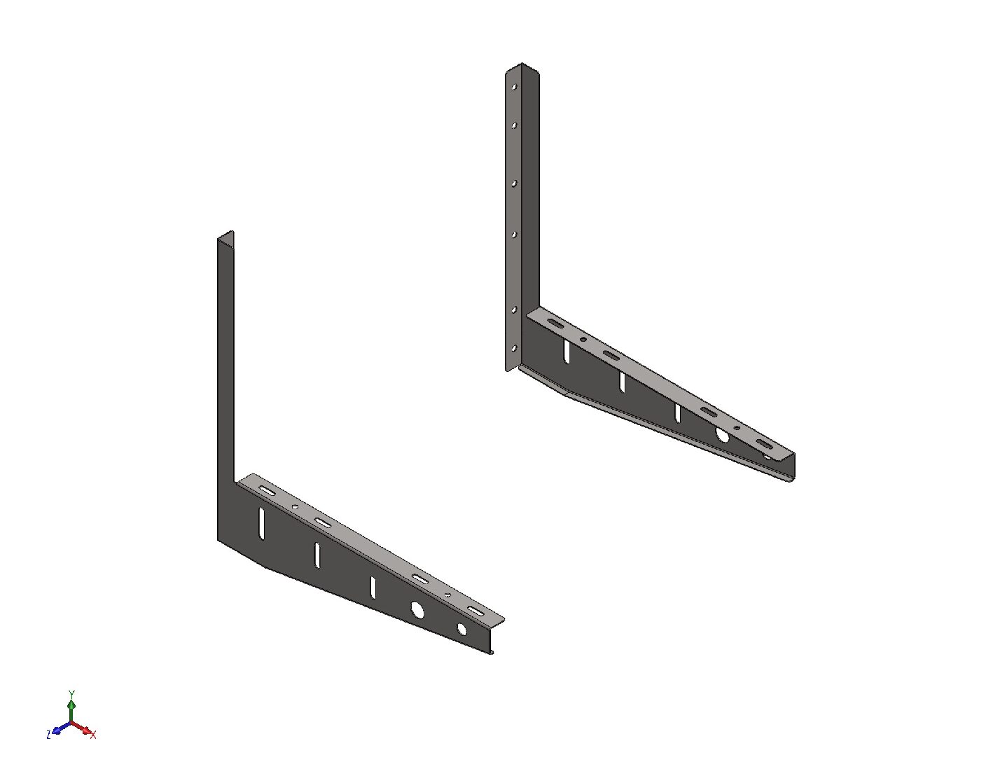Outdoor Wall-Mounted AC Bracket – Steel Fabrication Design