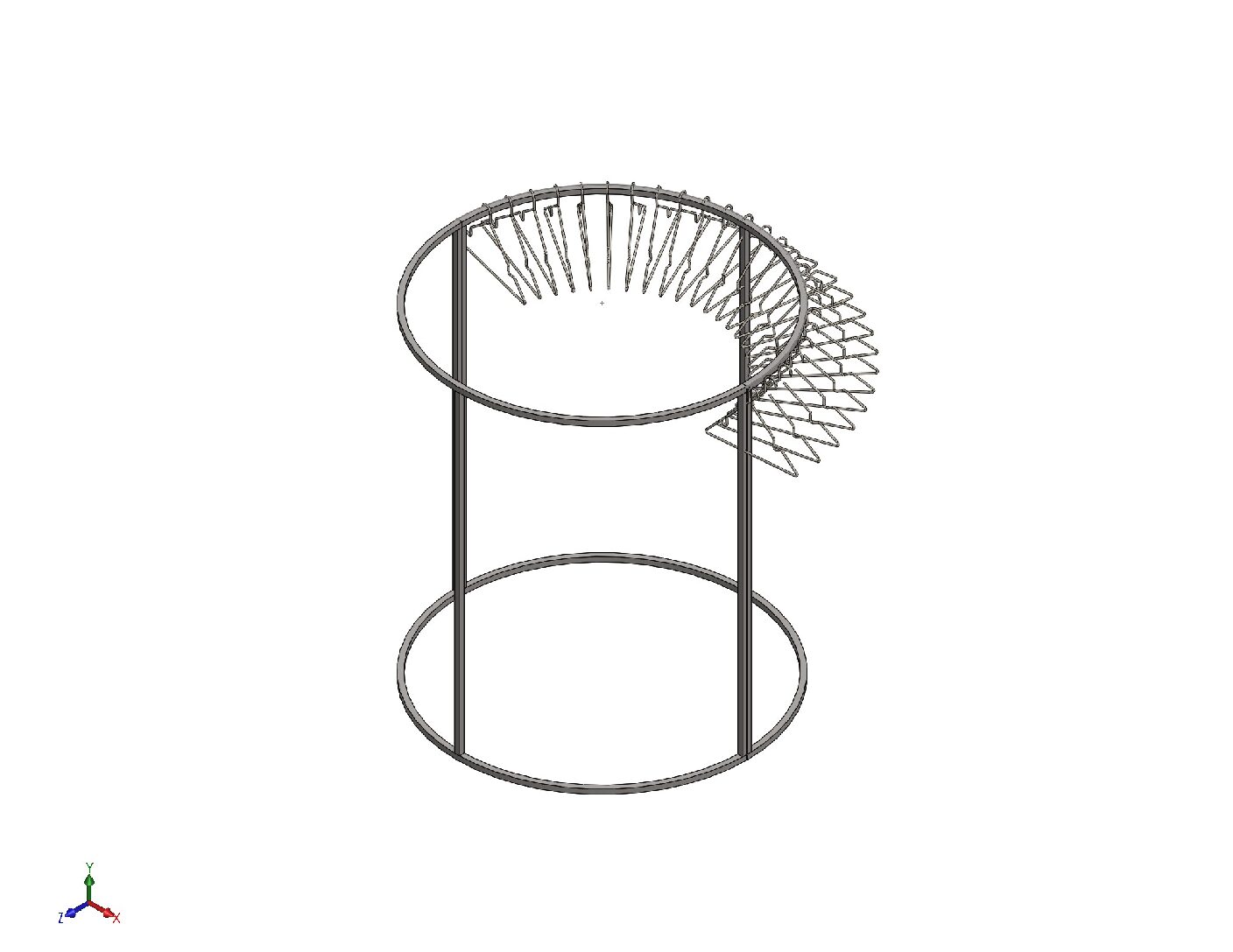 Boutique Clothes Hanger Frame Rail | DXF PDF STL