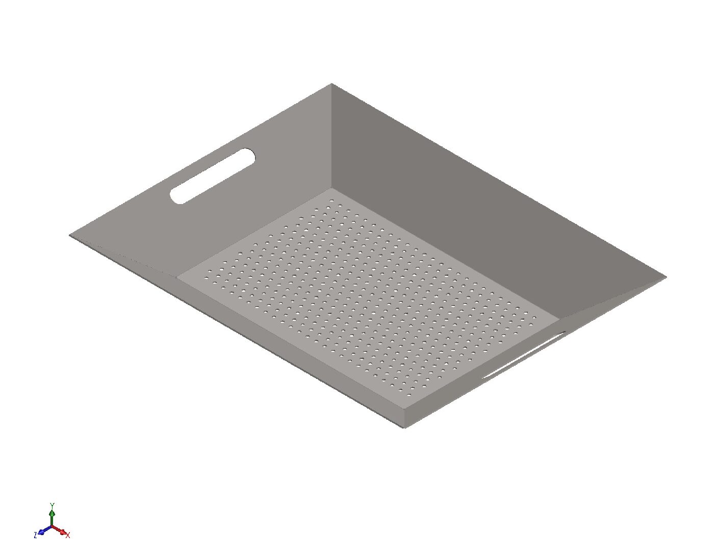 Perforated Fruit Washing Tray DXF | PDF & STL Digital Files