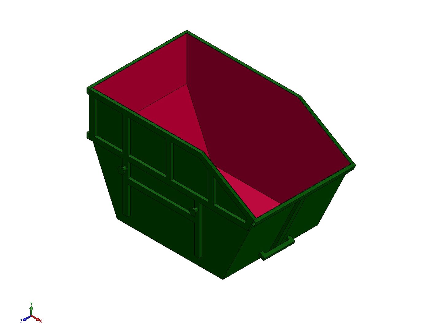 Heavy-Duty Steel Waste Bin DXF, PDF & STL Files | Fabrication Design