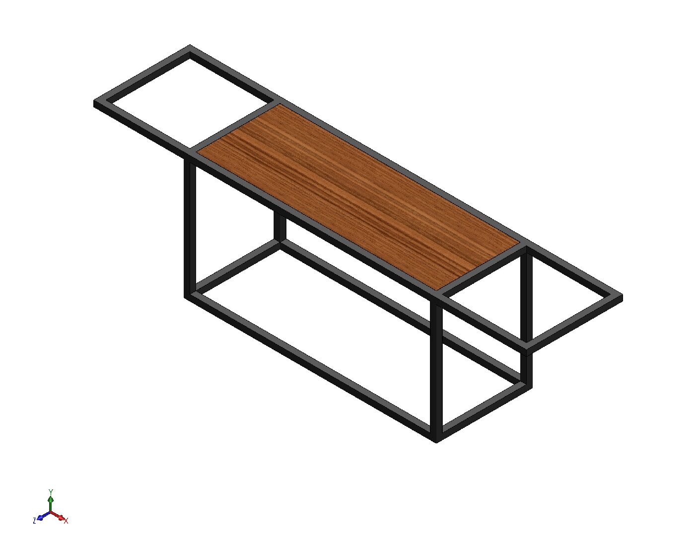 Outdoor Beverage Table with Twin Ice Boxes – DXF, PDF & STL Fabrication Files
