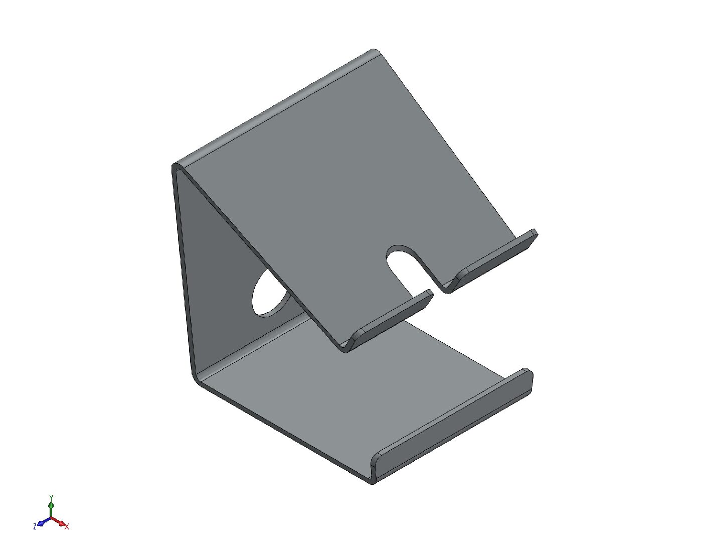Universal Metal Phone Stand – CNC Fabrication Files | DXF, PDF & STL Download