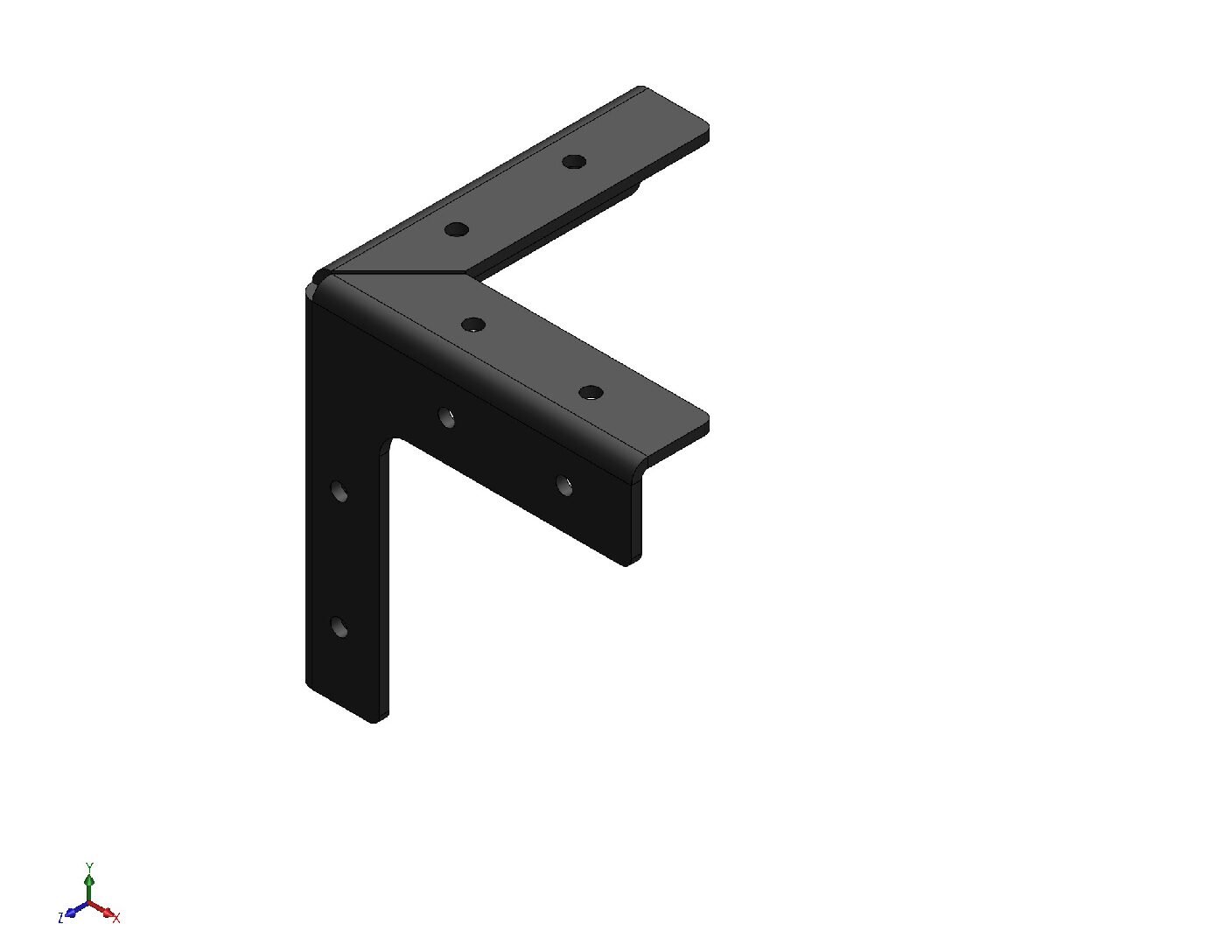 Heavy Duty Steel Corner Bracket DXF | Laser Cut PDF & STL Fabrication Files
