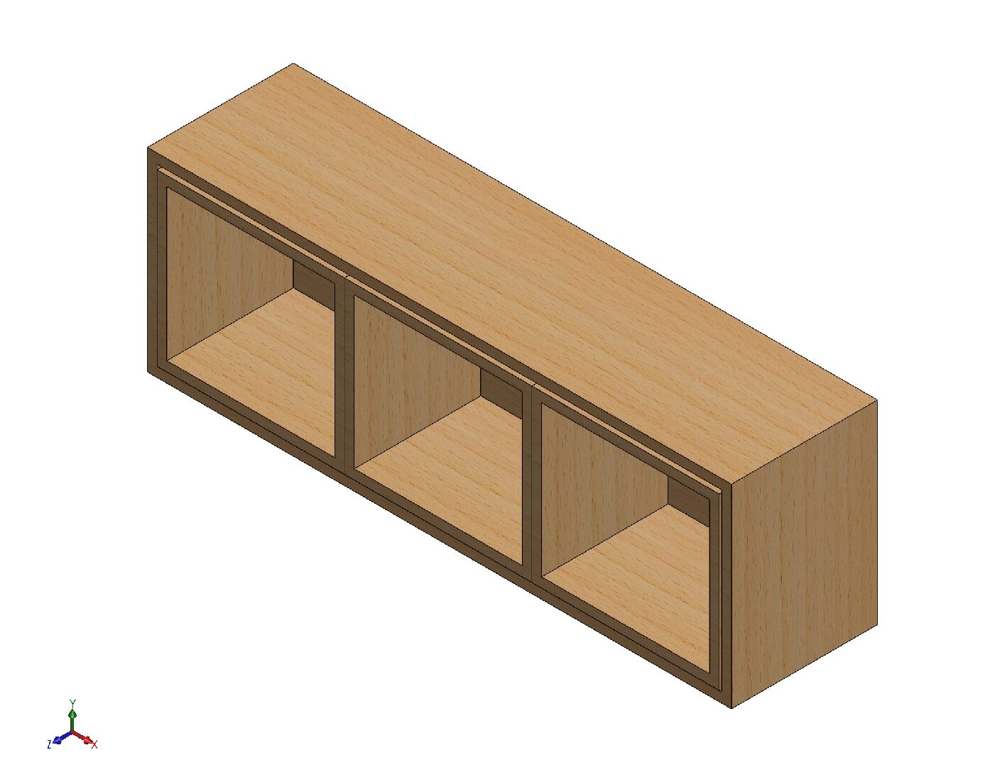 Modern Wooden Wall Shelf / Storage Unit – Digital Fabrication Files (DXF, PDF & STL Ready)