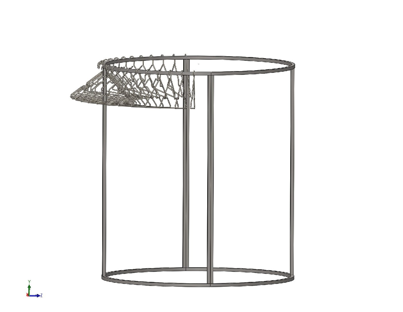 Boutique Clothes Hanger Frame Rail | DXF PDF STL