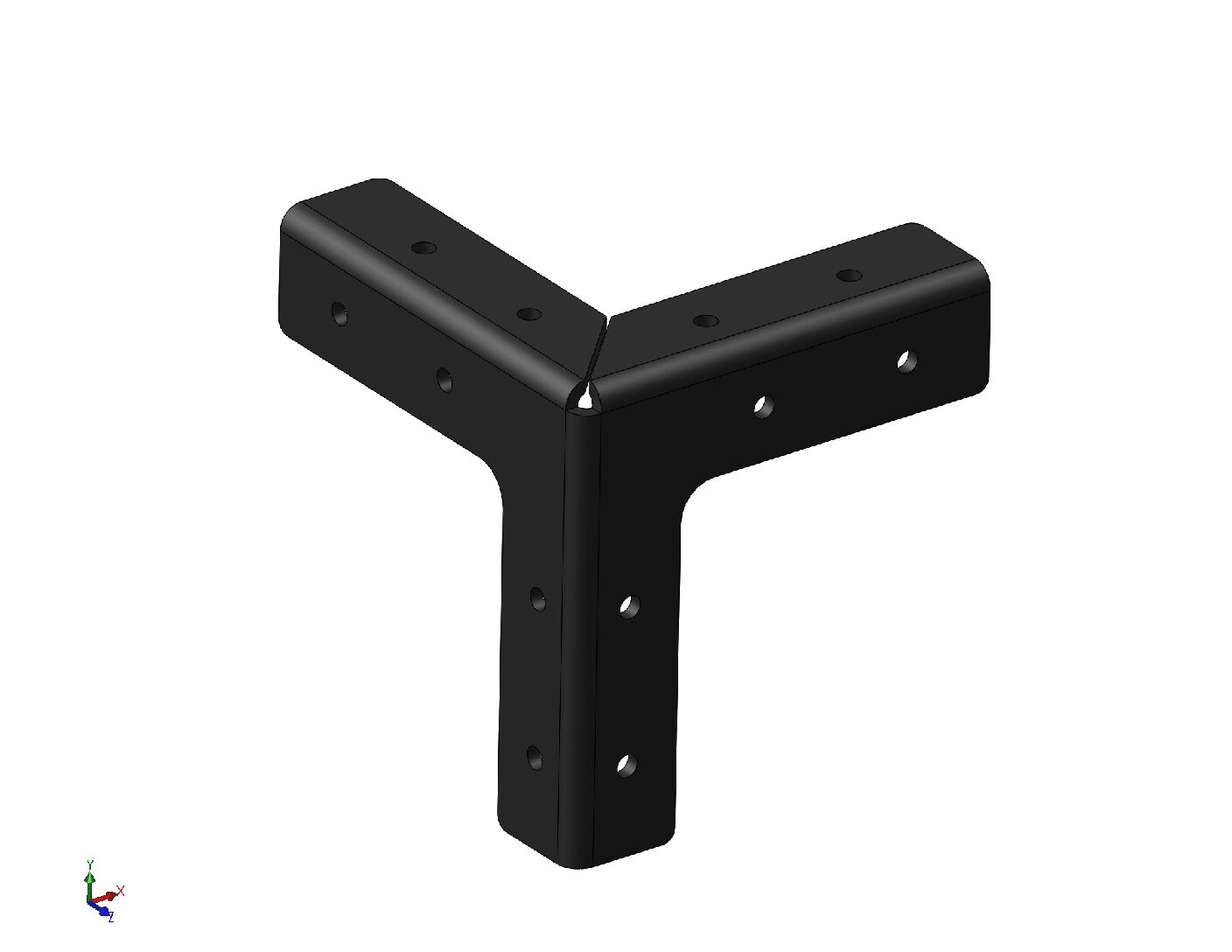 Heavy Duty Steel Corner Bracket DXF | Laser Cut PDF & STL Fabrication Files