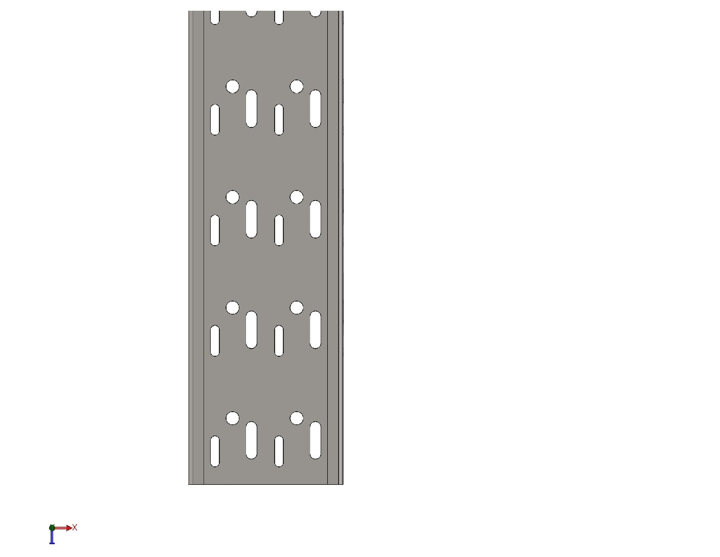 2.4m Heavy-Duty Perforated Cable Tray DXF | CNC Sheet Metal Fabrication Files | PDF & STL Download