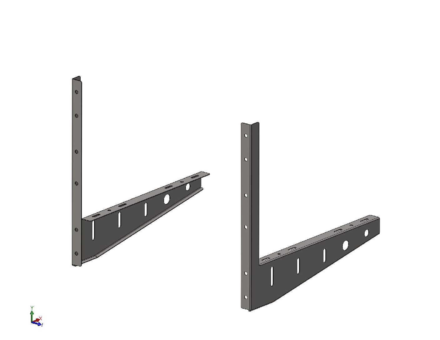Outdoor Wall-Mounted AC Bracket – Steel Fabrication Design