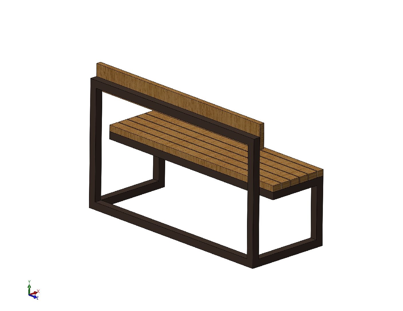 Outdoor Metal Bench – Digital Fabrication Files DXF|PDF|STL